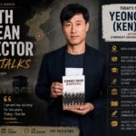 A poster advertising a Live Talk and Q& A with North Korean Defector Yeongnam (Ken) Eom